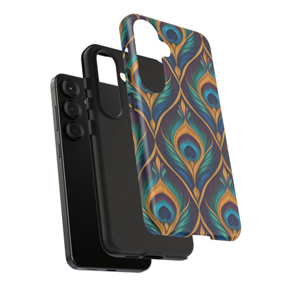 Peacock Nocturne Samsung Galaxy Tough Case | art deco