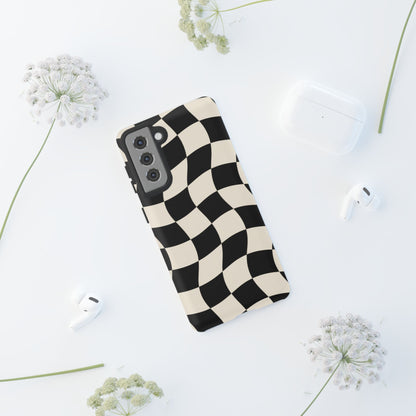 Liquid Check Samsung Galaxy Tough Case | Wavy Checkerboard