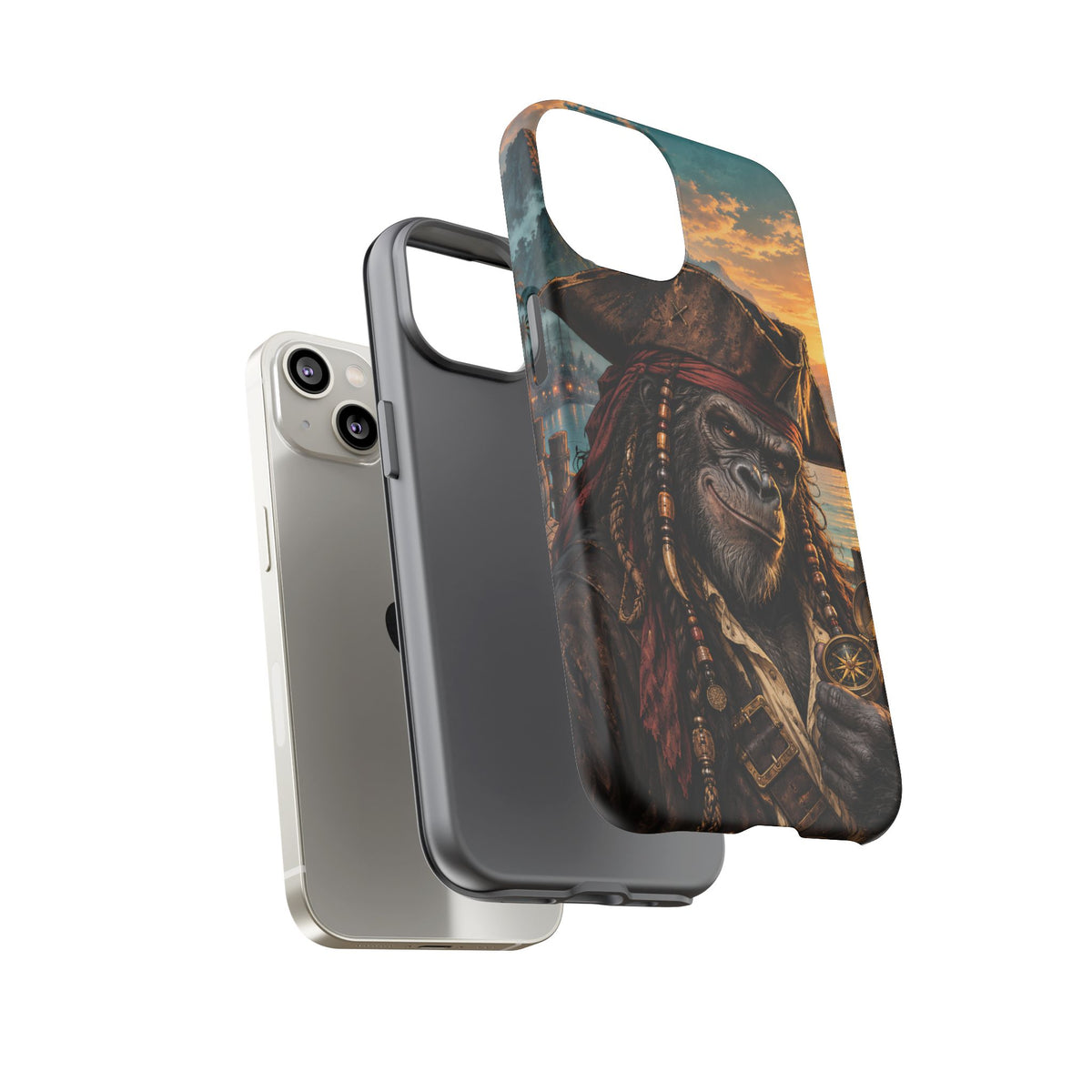 Pirate Gorilla iPhone Tough Case | Captain Silverback