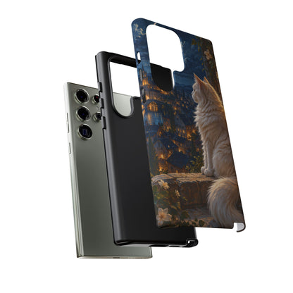 Moonlit Window Samsung Galaxy Tough Case | white cat