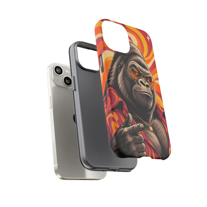 Velvet Groove iPhone Tough Case | Retro Disco Gorilla Art