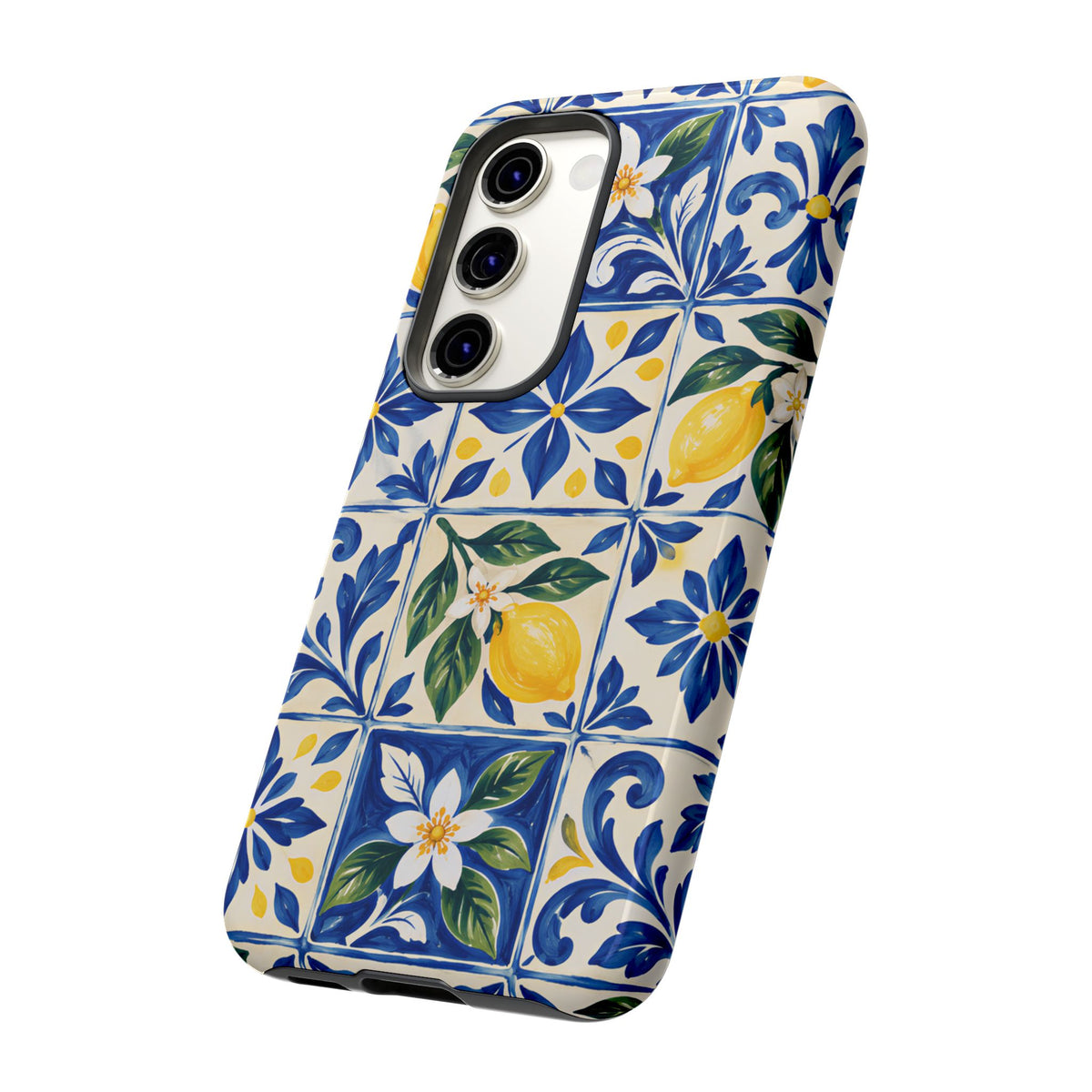 Blue Lemon Tile Samsung Galaxy Tough Case | Azulejo Orchard