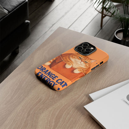 Orange Cat Energy iPhone Tough Case