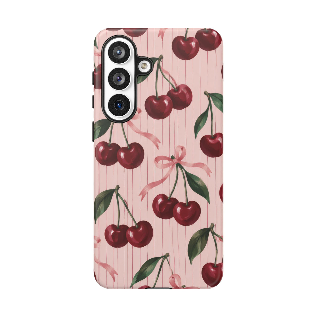 Cherry Ribbon Samsung Galaxy Tough Case | cherry print