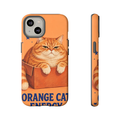 Orange Cat Energy iPhone Tough Case