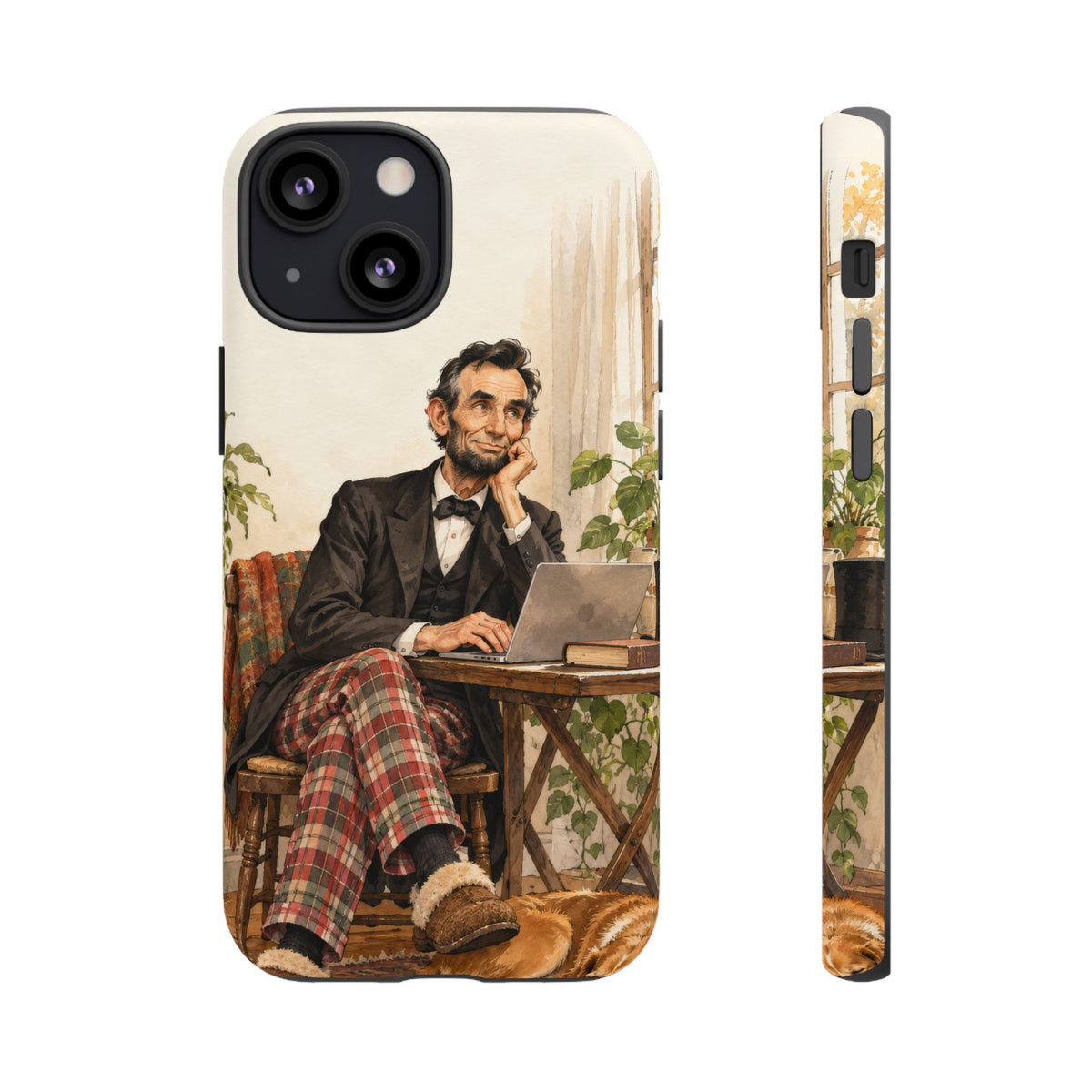 Abe from Home iPhone Tough Case | lincoln work from home