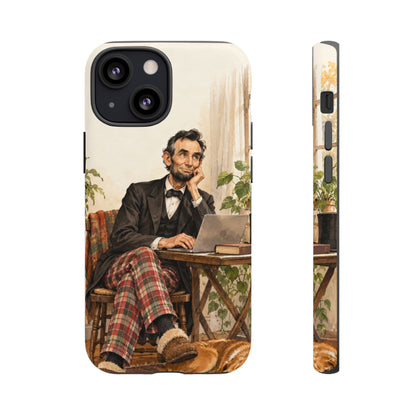 Abe from Home iPhone Tough Case | lincoln work from home