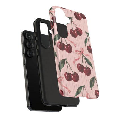 Cherry Ribbon Samsung Galaxy Tough Case | cherry print