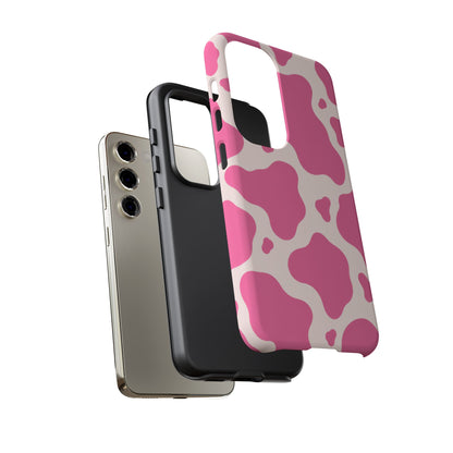 Strawberry Milk Samsung Galaxy Tough Case | Pink Cow Print