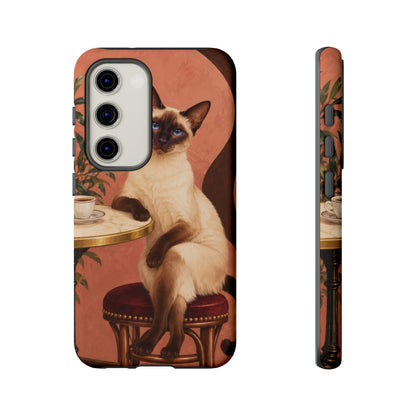 Espresso Cat Club Samsung Galaxy Tough Case | siamese cat