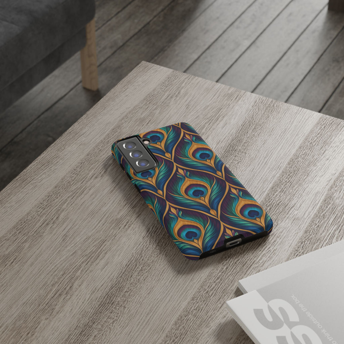 Peacock Nocturne Samsung Galaxy Tough Case | art deco