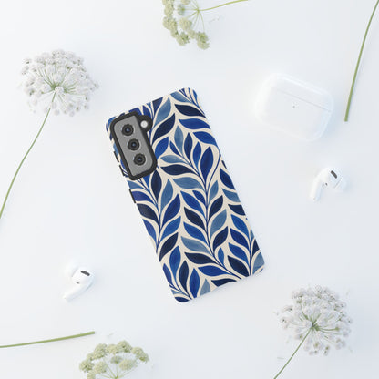 Cobalt Current Samsung Galaxy Tough Case | Cobalt Blue Leaf Pattern