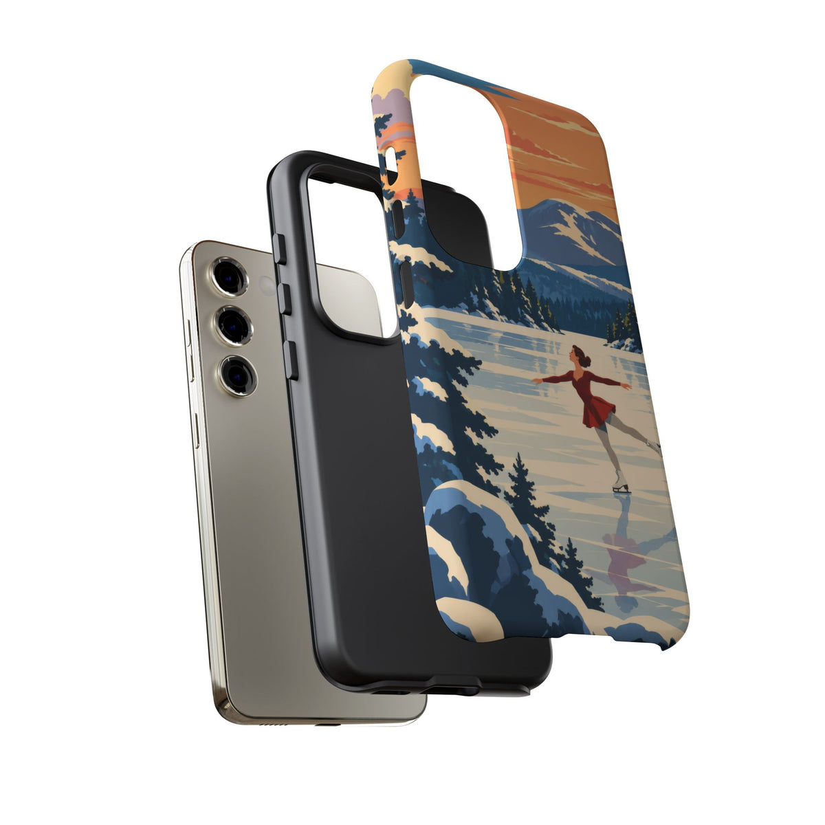 Lake Placid Skater — Winter Glide Samsung Galaxy Tough Case
