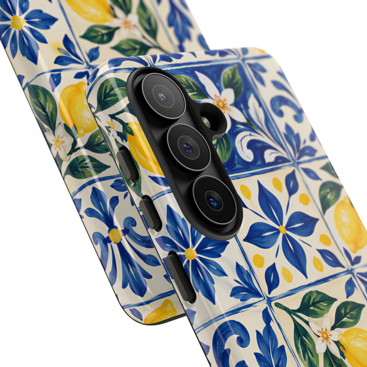 Blue Lemon Tile Samsung Galaxy Tough Case | Azulejo Orchard