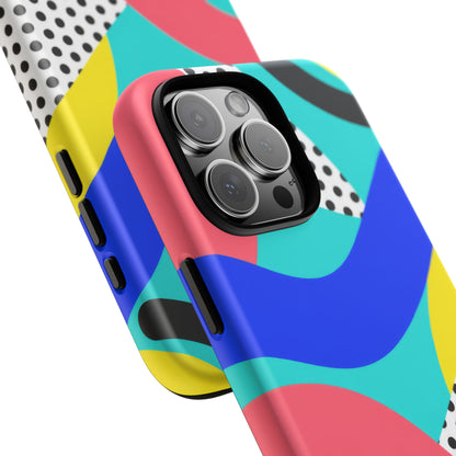 Poolside Pop iPhone Tough Case | Wavy Color Block
