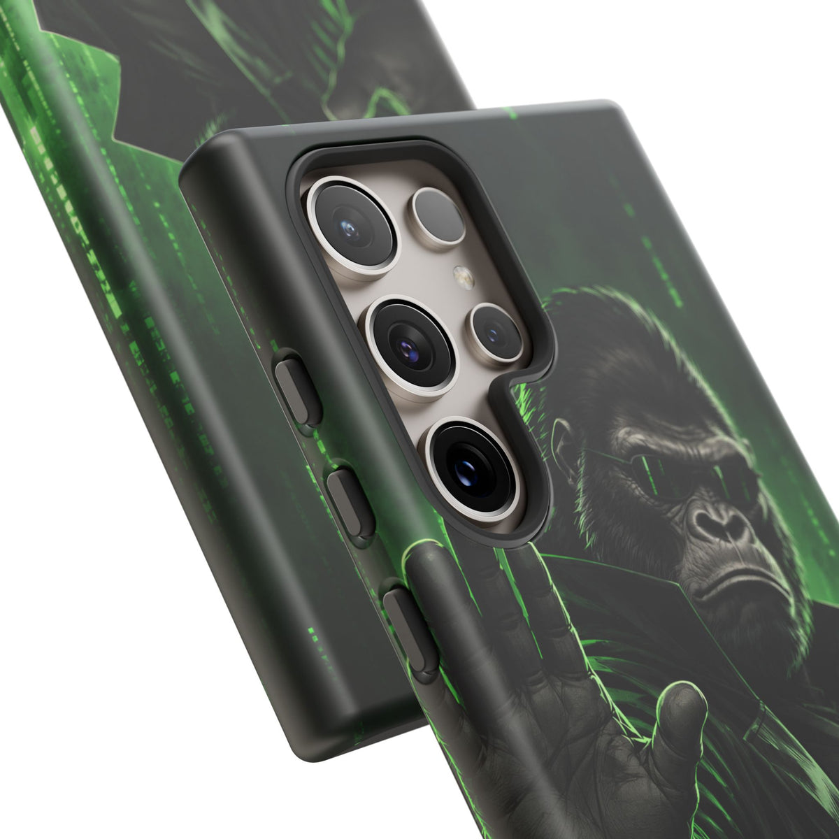 Cyberpunk Gorilla Samsung Galaxy Tough Case | Neon Code Silverback