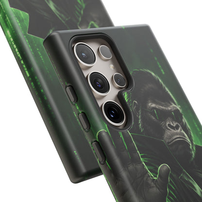 Cyberpunk Gorilla Samsung Galaxy Tough Case | Neon Code Silverback