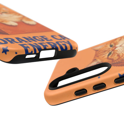 Orange Cat Energy Samsung Galaxy Tough Case
