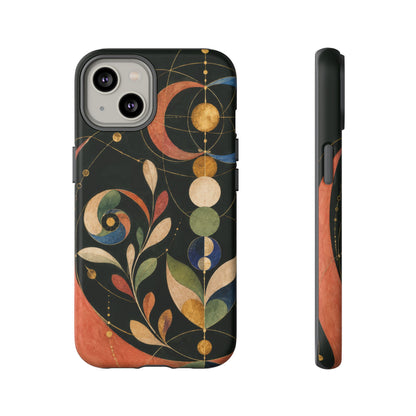 Orbital Garden iPhone Tough Case | Celestial Botanical Geometry