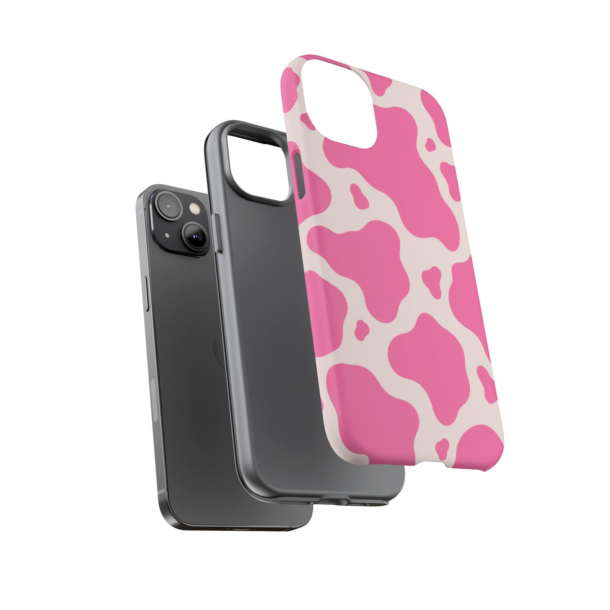 Strawberry Milk iPhone Tough Case | Pink Cow Print
