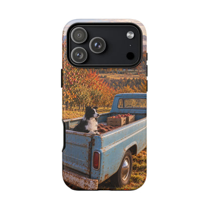 Blue Truck October iPhone Tough Case | border collie