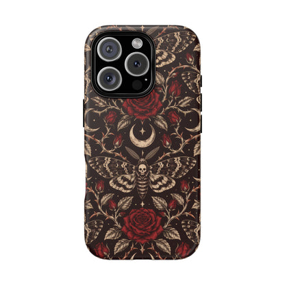 Velvet Moth Masquerade iPhone Tough Case | gothic moth