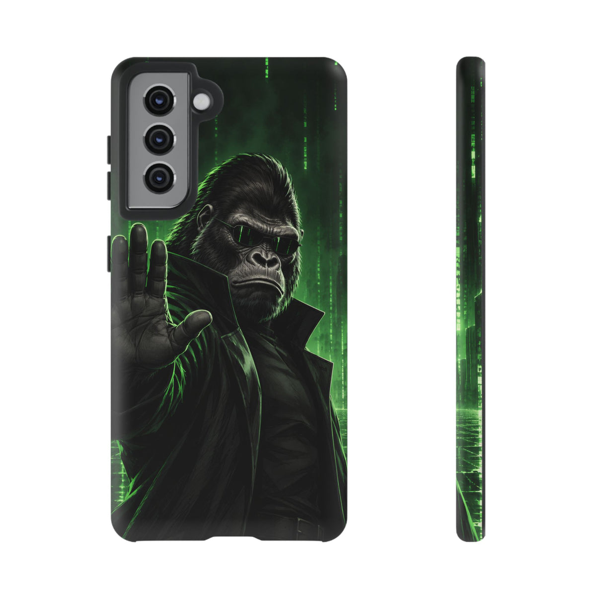 Cyberpunk Gorilla Samsung Galaxy Tough Case | Neon Code Silverback