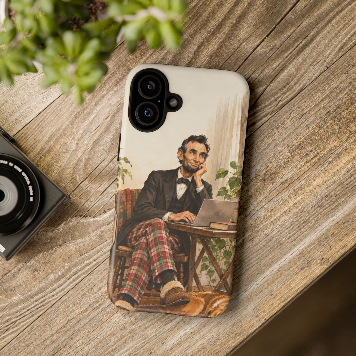 Abe from Home iPhone Tough Case | lincoln work from home