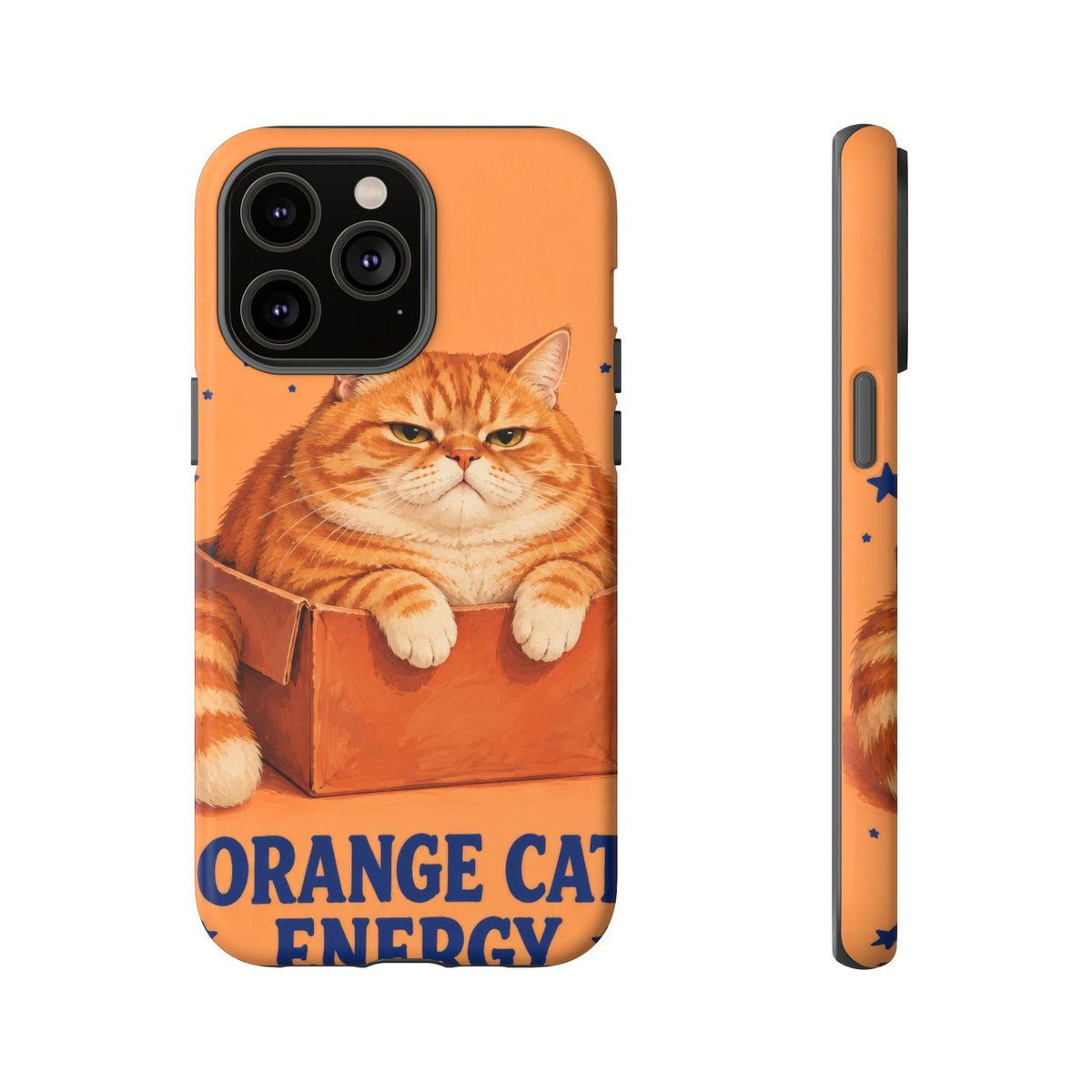 Orange Cat Energy iPhone Tough Case