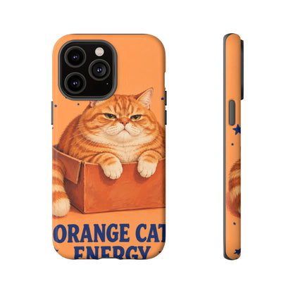 Orange Cat Energy iPhone Tough Case