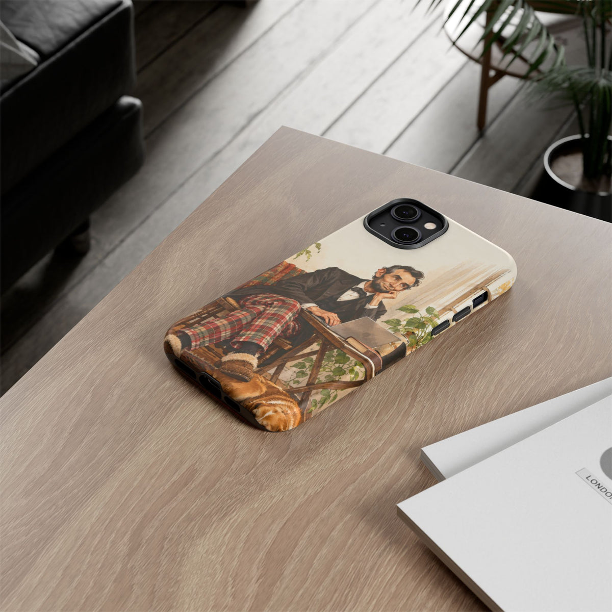 Abe from Home iPhone Tough Case | lincoln work from home