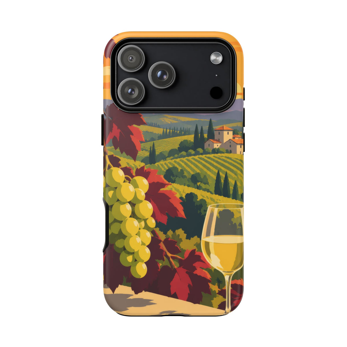 Wine & Grapes — Golden Vintage iPhone Tough Case | wine grapes