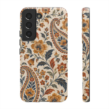 Saffron Heirloom Samsung Galaxy Tough Case | Floral Paisley on Ivory