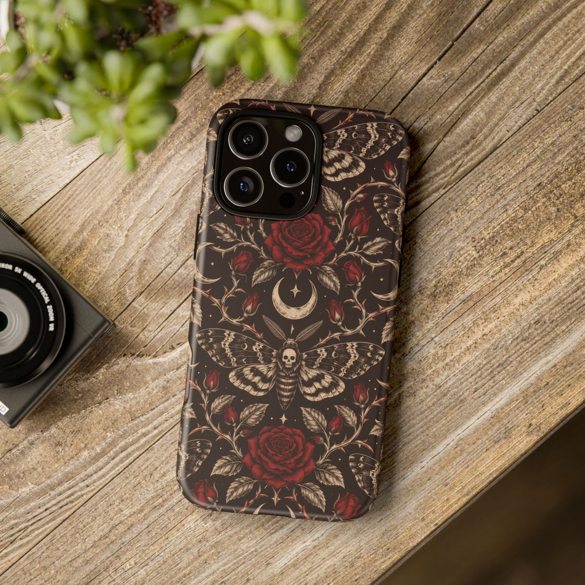 Velvet Moth Masquerade iPhone Tough Case | gothic moth