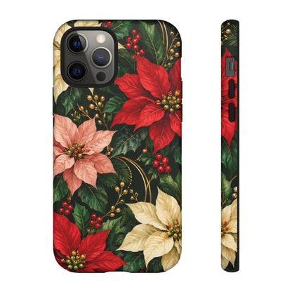 Noel in Bloom iPhone Tough Case | poinsettia
