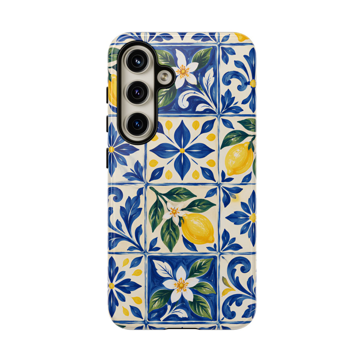 Blue Lemon Tile Samsung Galaxy Tough Case | Azulejo Orchard