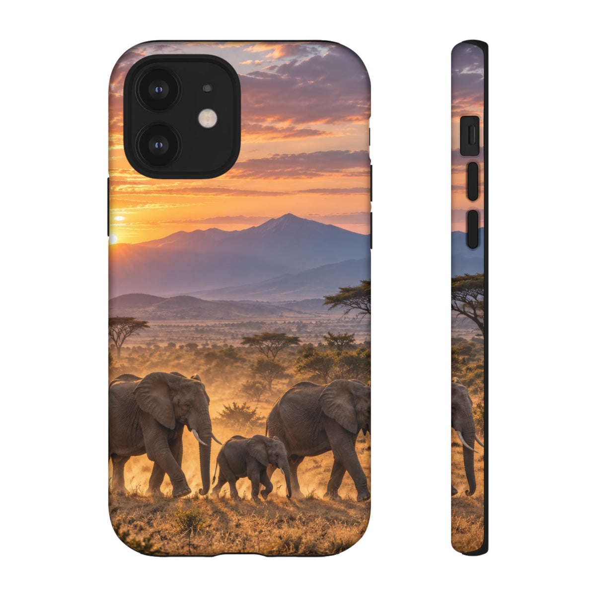 Elephants at First Light iPhone Tough Case | african elephants