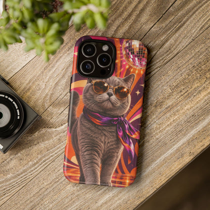 Disco Whiskers iPhone Tough Case | disco cat