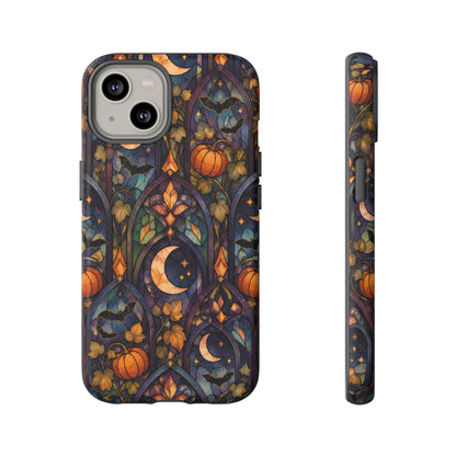Amber Moon Window iPhone Tough Case | celestial halloween