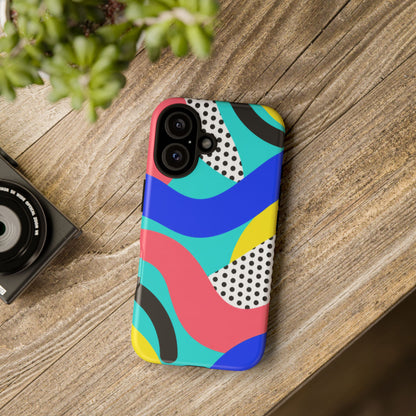 Poolside Pop iPhone Tough Case | Wavy Color Block