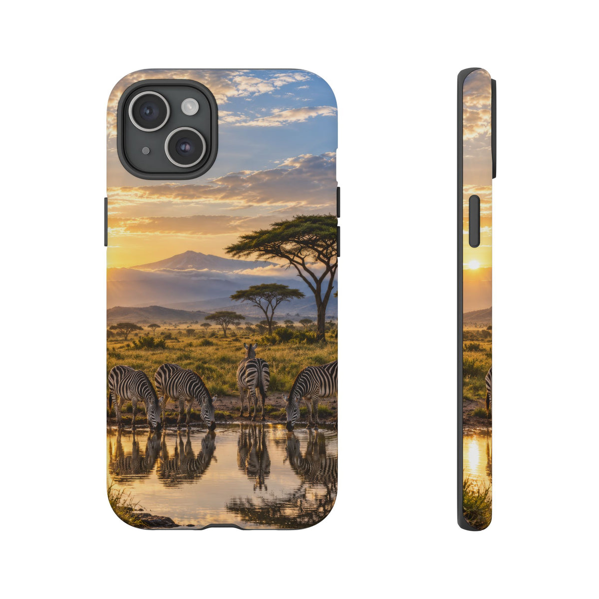 Zebra Water Mirror iPhone Tough Case | zebra safari
