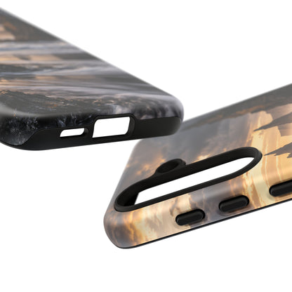 Black Sand and Silver Samsung Galaxy Tough Case | black sand beach