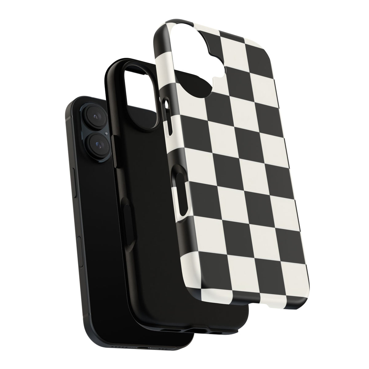 Classic Check iPhone Tough Case | Black & White Checkerboard