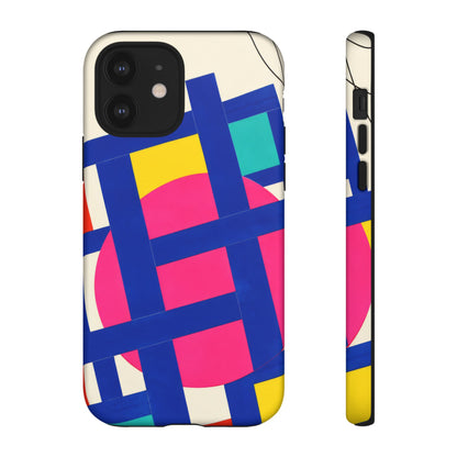 Chromatic Mischief iPhone Tough Case | Geometric Color Block Art