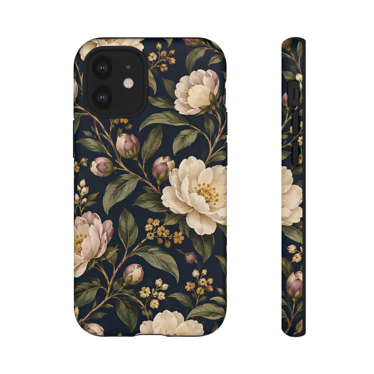 Dark Floral iPhone Tough Case | Midnight Camellia