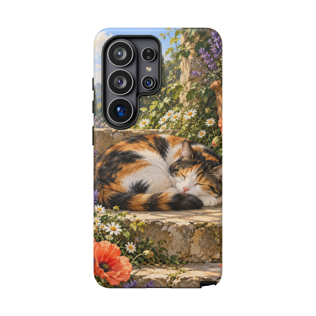Garden Nap Samsung Galaxy Tough Case | calico cat