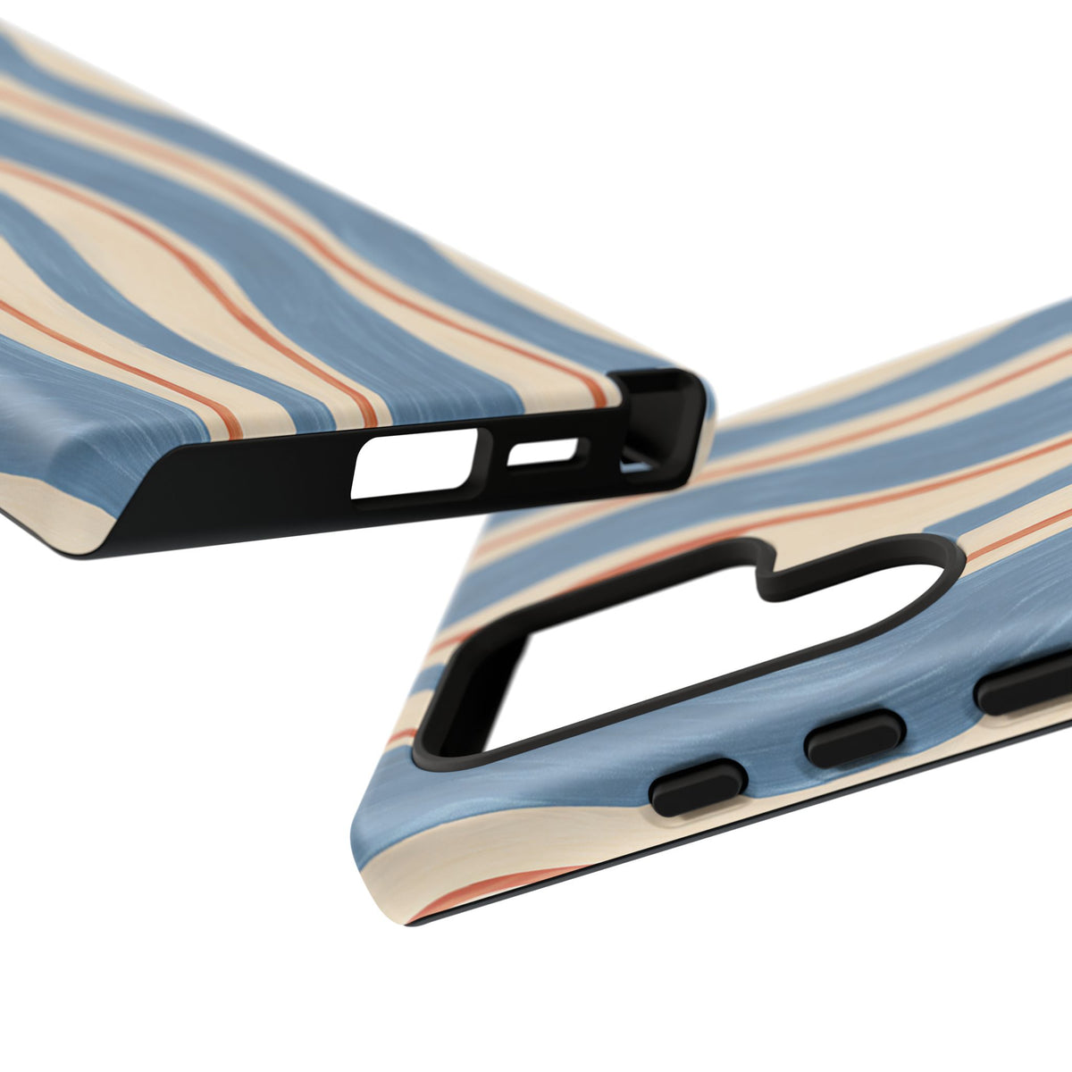 Blue Wavy Stripe Samsung Galaxy Tough Case | Riviera Ribbons