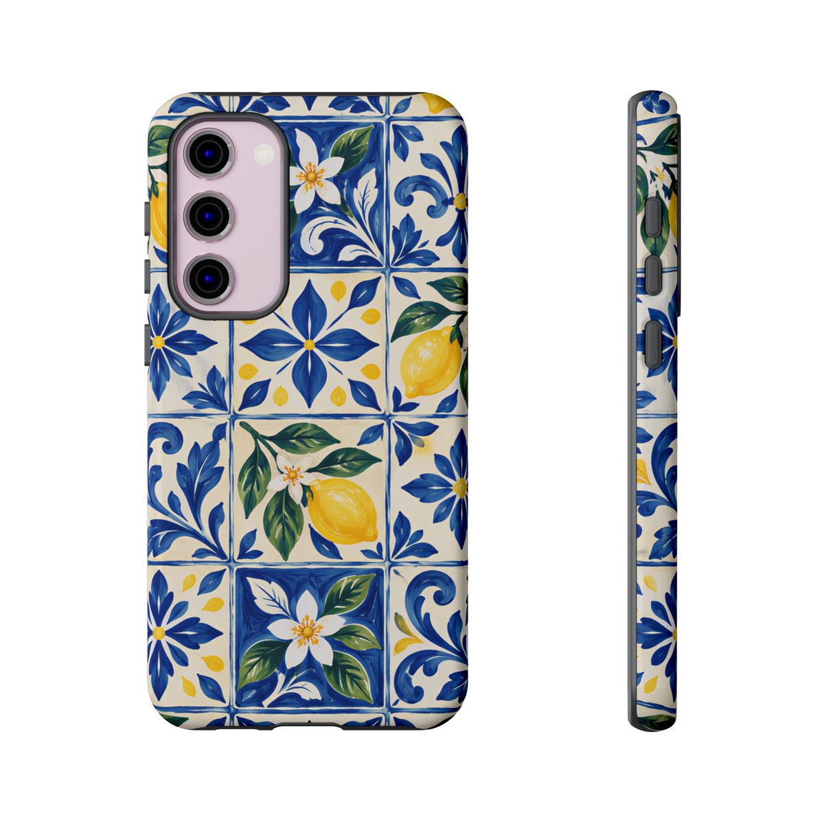 Blue Lemon Tile Samsung Galaxy Tough Case | Azulejo Orchard