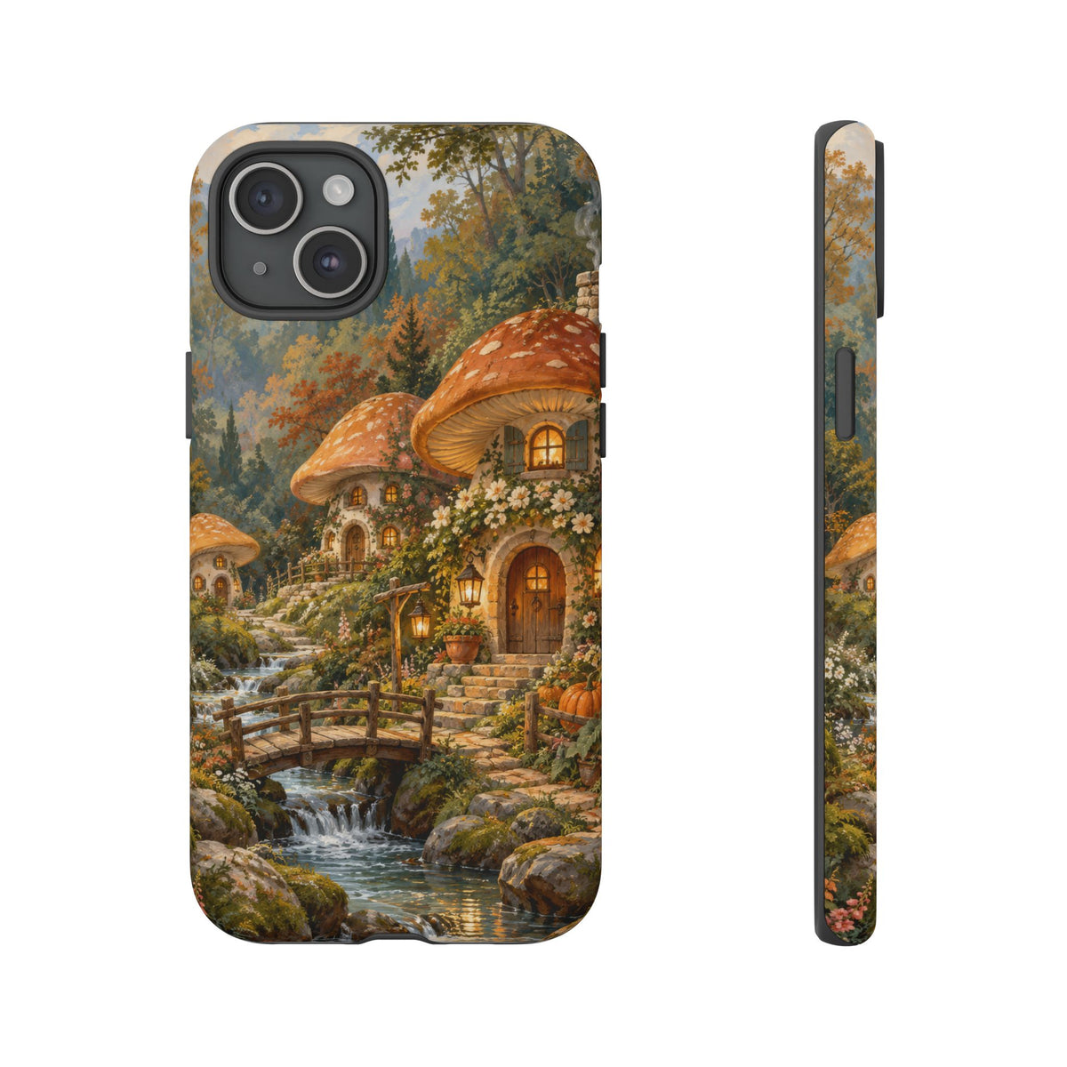Honeycap Village iPhone Tough Case | Mushroom Village