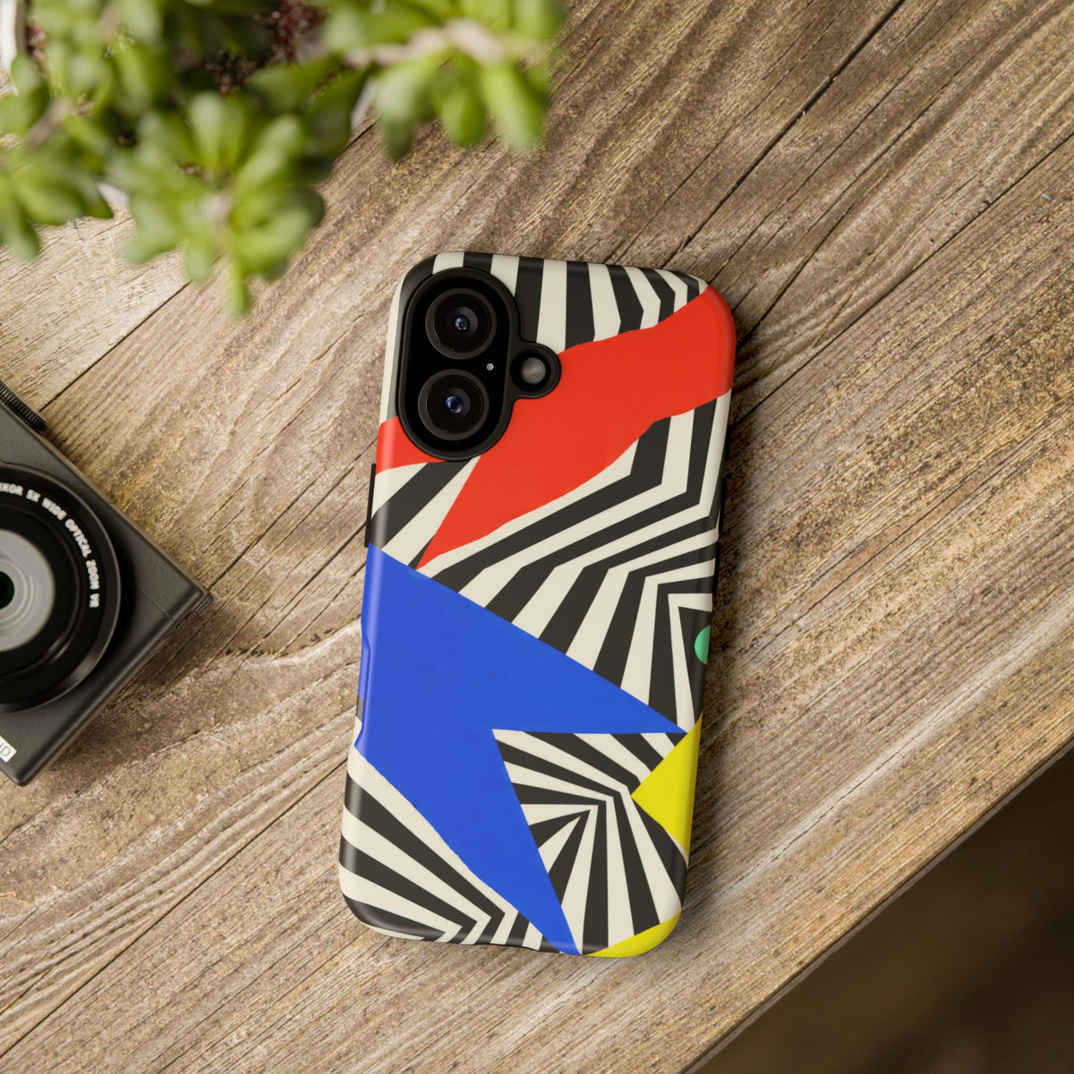 Broken Signal iPhone Tough Case | Optical Stripe Art